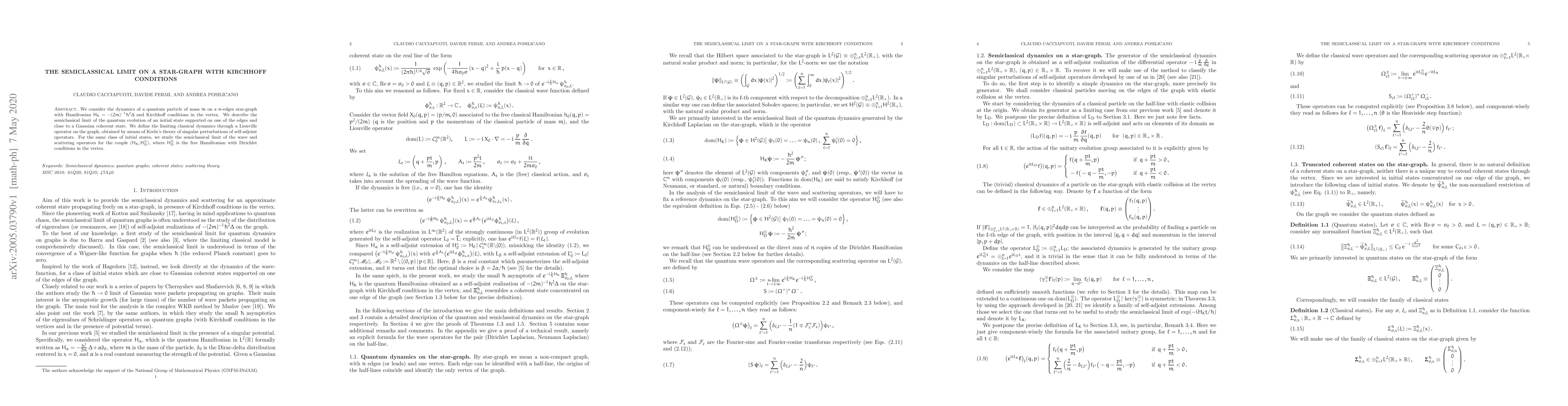 Thumbnail for The semiclassical limit on a star-graph with Kirchhoff conditions