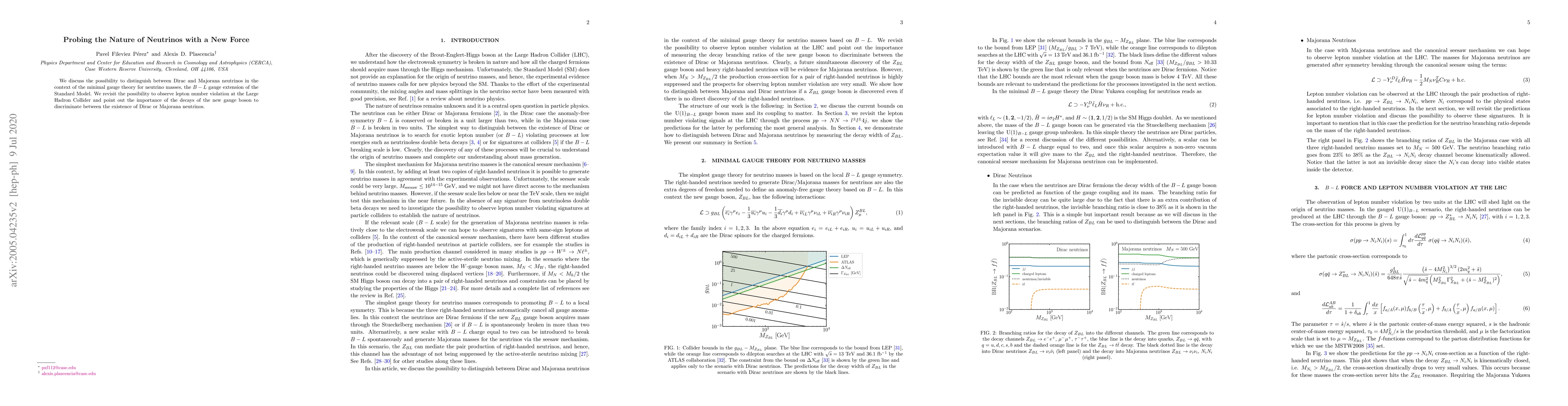 Thumbnail for Probing the Nature of Neutrinos with a New Force
