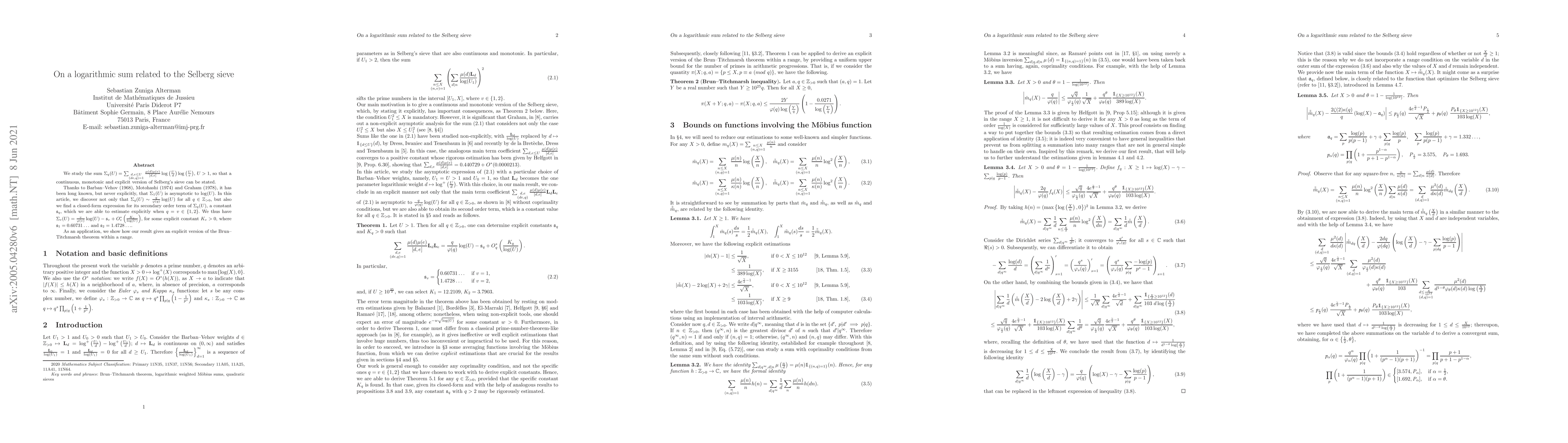 Thumbnail for On a logarithmic sum related to a natural quadratic sieve
