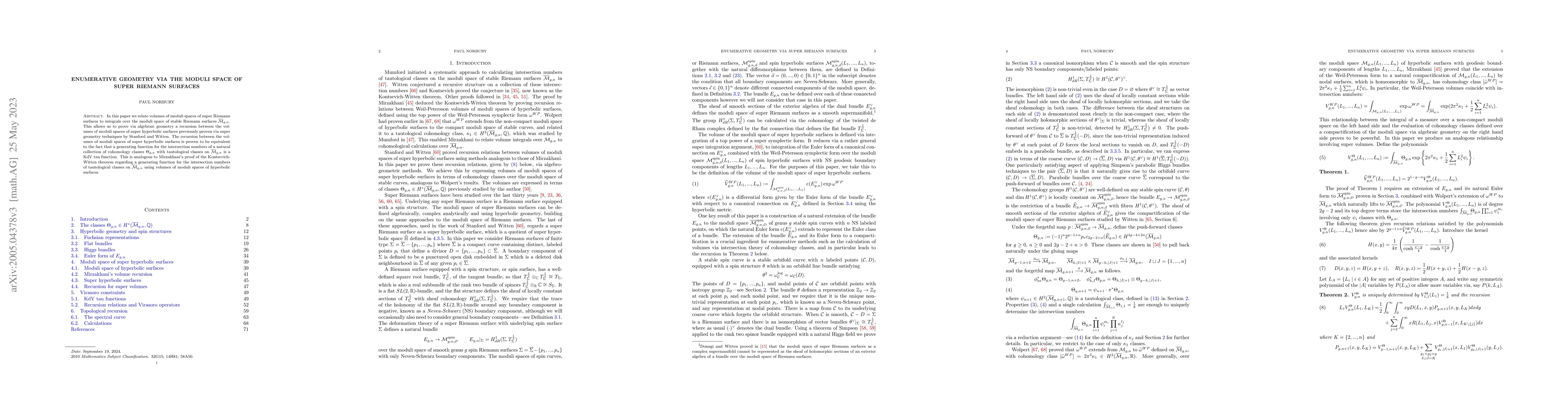 Thumbnail for Enumerative geometry via the moduli space of super Riemann surfaces