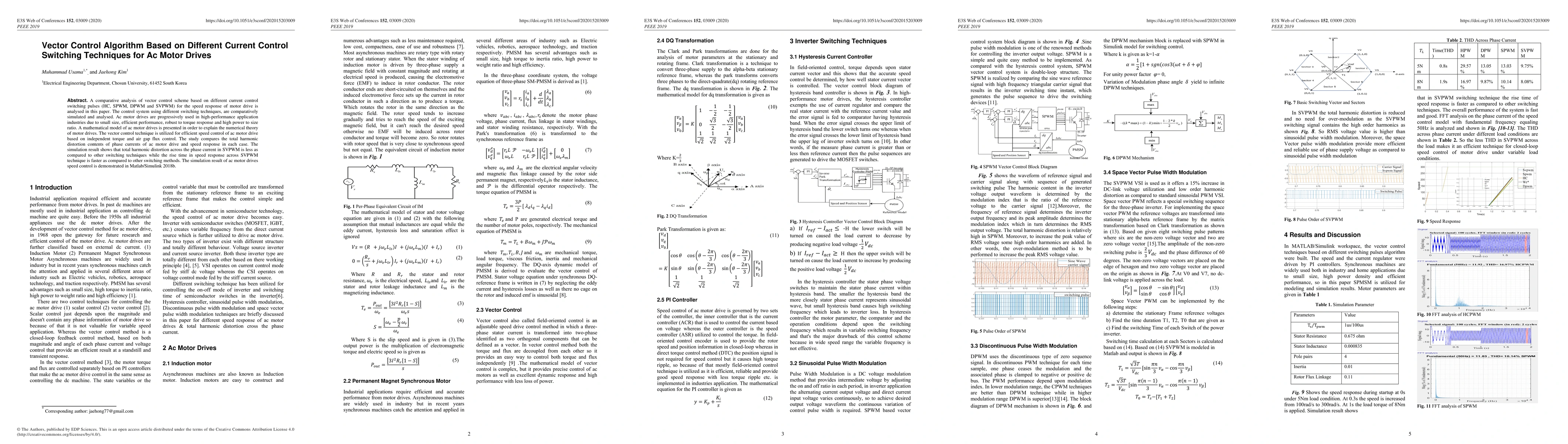 Thumbnail for Vector Control Algorithm Based on Different Current Control Switching
  Techniques for Ac Motor Drives