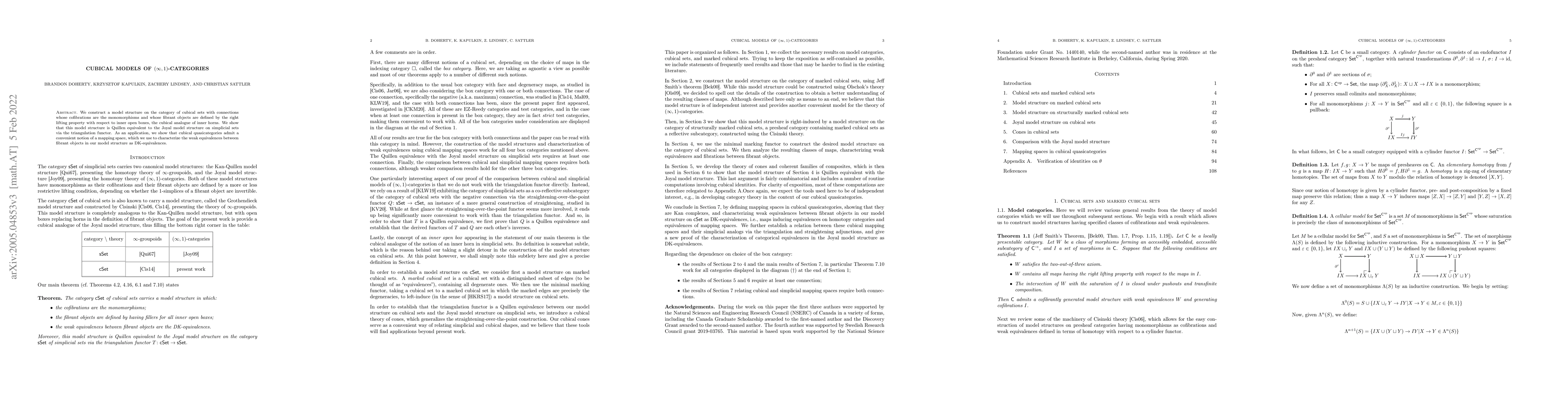 Thumbnail for Cubical models of $(\infty, 1)$-categories