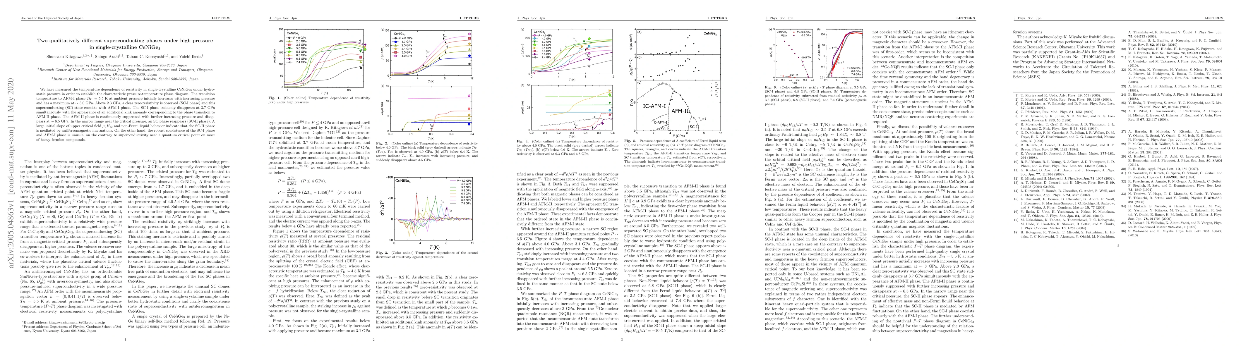 Thumbnail for Two qualitatively different superconducting phases under high pressure
  in single-crystalline CeNiGe$_{3}$
