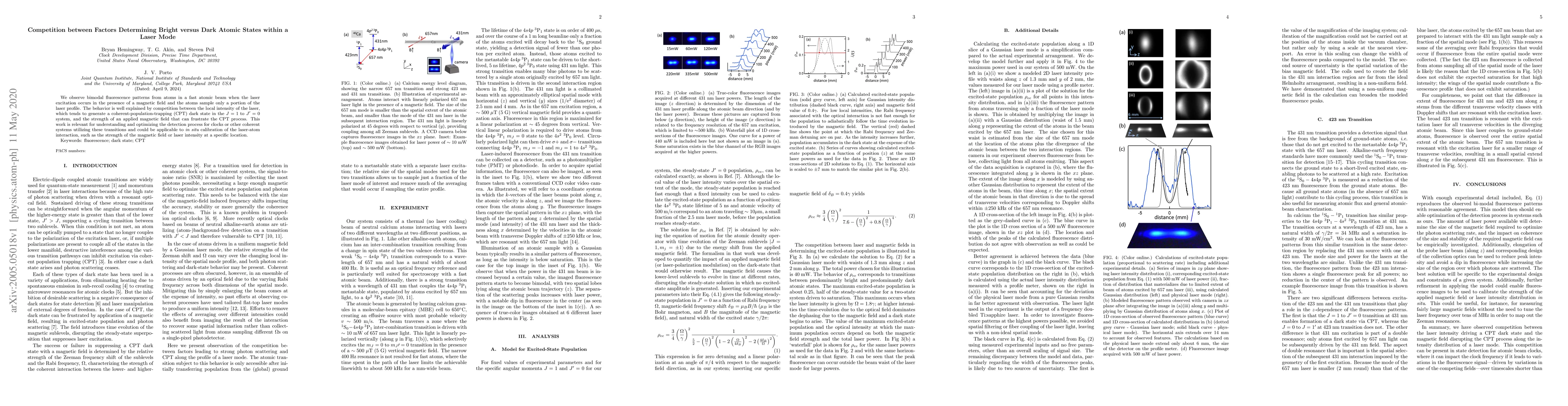 Thumbnail for Competition between Factors Determining Bright versus Dark Atomic States
  within a Laser Mode