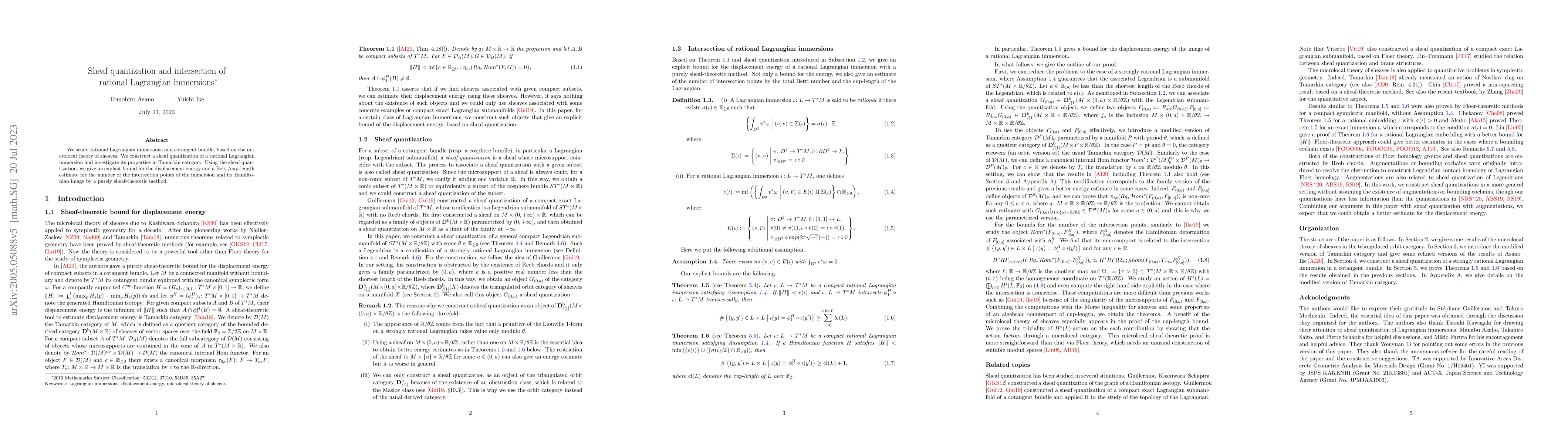 Thumbnail for Sheaf quantization and intersection of rational Lagrangian immersions