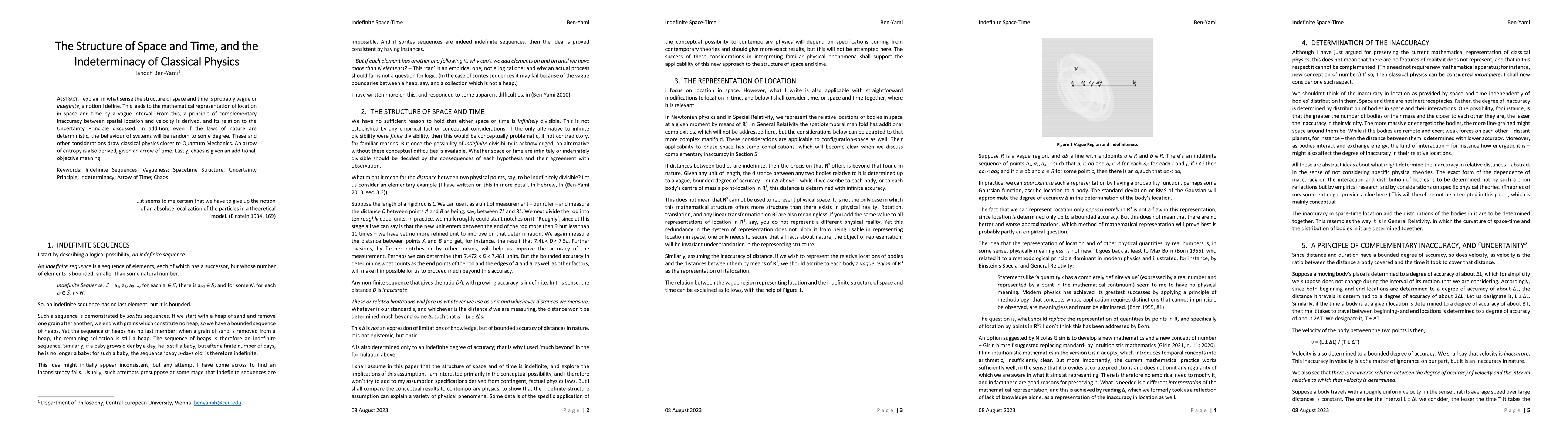 Thumbnail for The Structure of Space and Time, and the Indeterminacy of Classical
  Physics