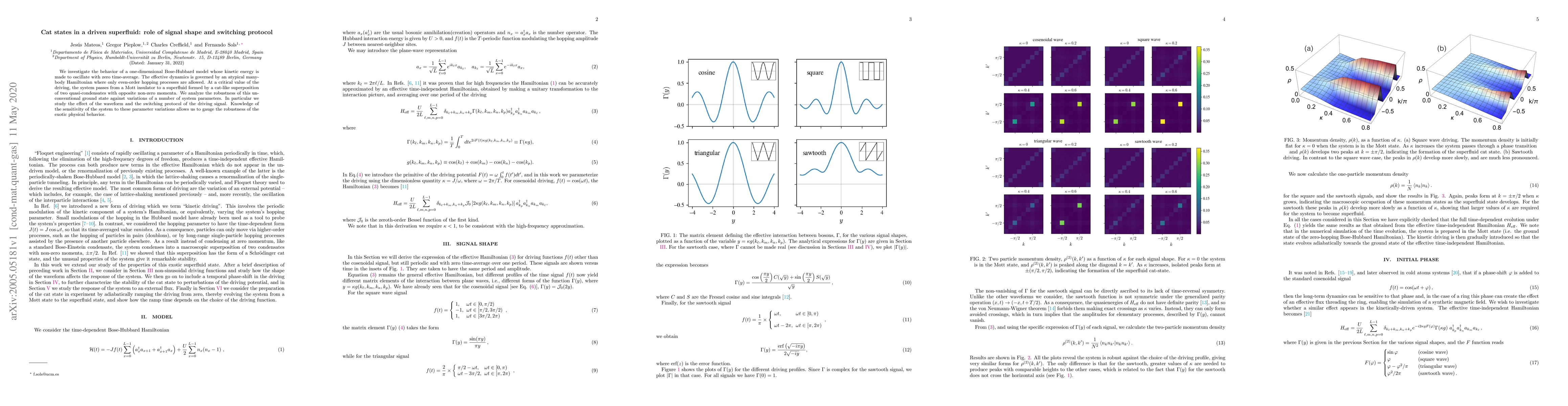 Thumbnail for Cat states in a driven superfluid: role of signal shape and switching
  protocol
