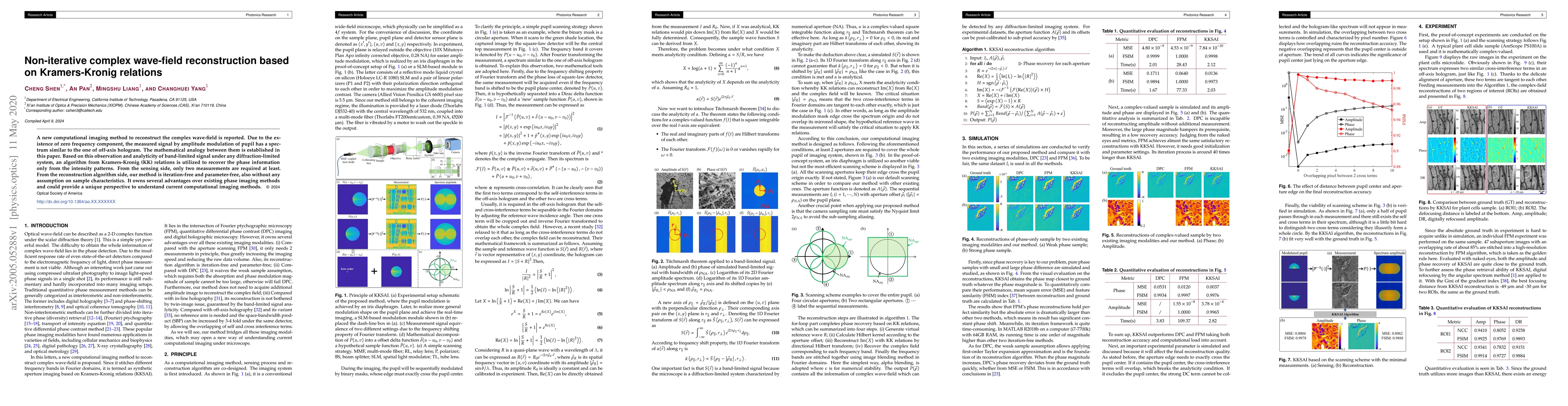 Thumbnail for Non-iterative complex wave-field reconstruction based on Kramers-Kronig
  relations