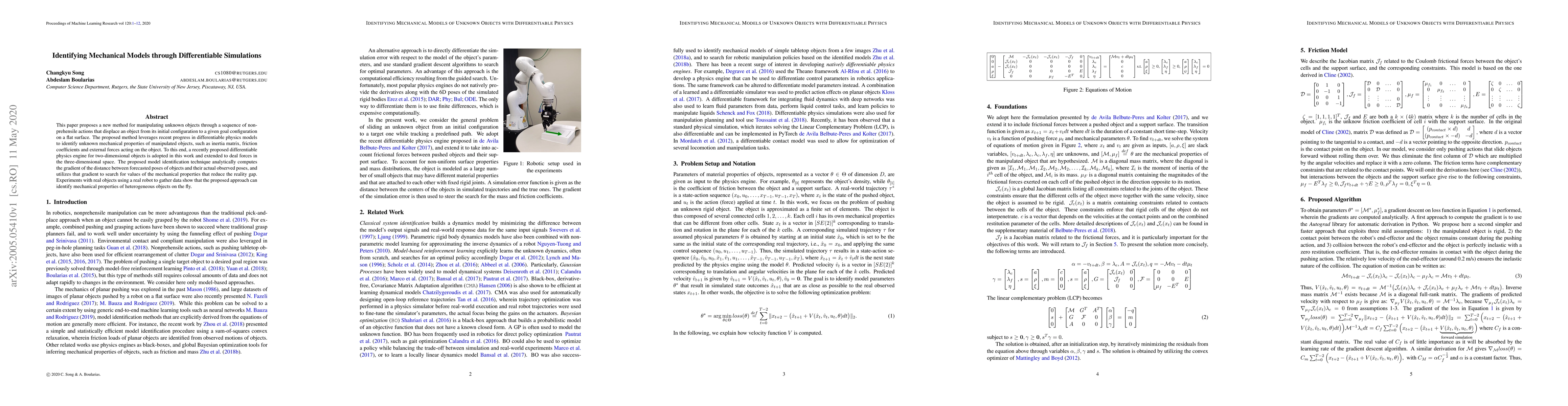 Thumbnail for Identifying Mechanical Models through Differentiable Simulations