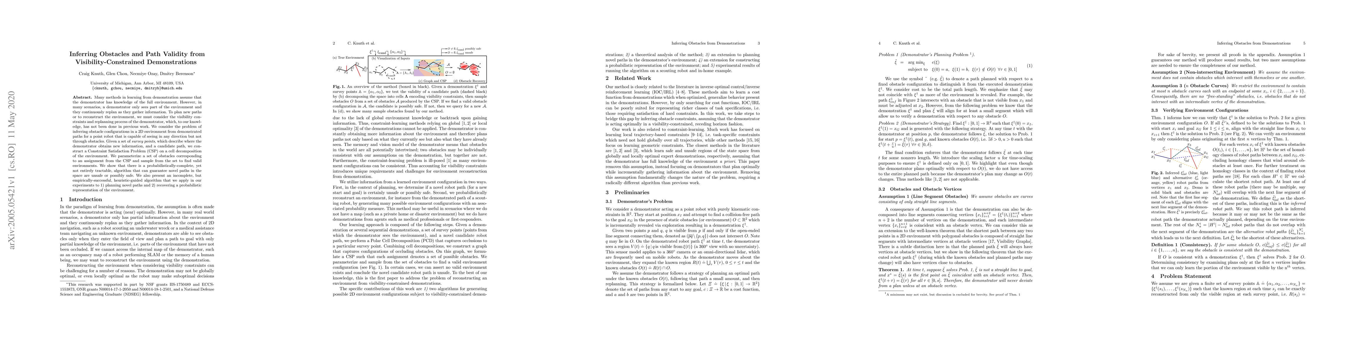 Thumbnail for Inferring Obstacles and Path Validity from Visibility-Constrained
  Demonstrations