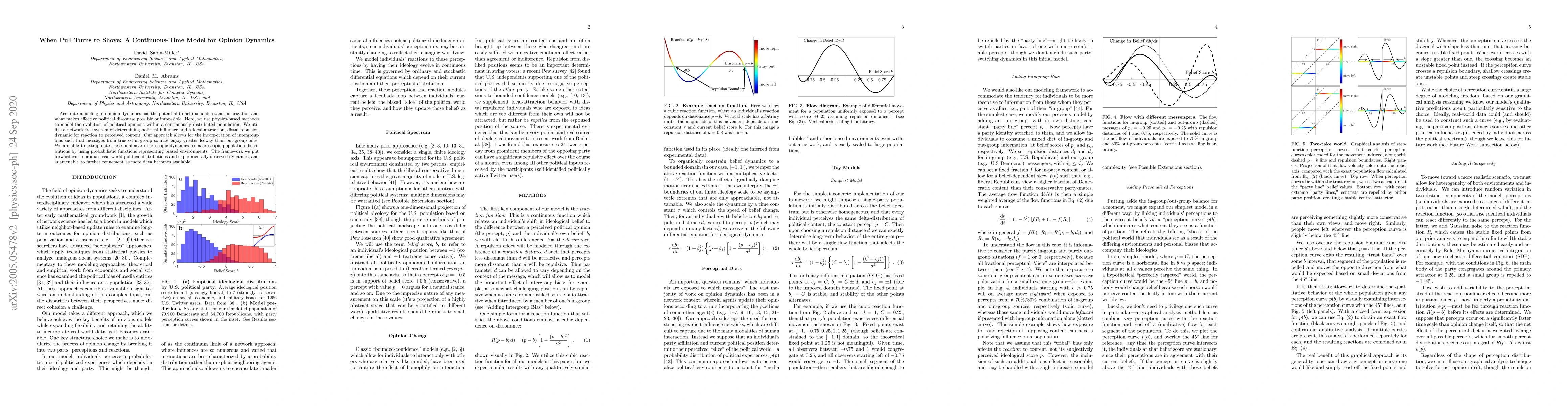 Thumbnail for When Pull Turns to Shove: A Continuous-Time Model for Opinion Dynamics
