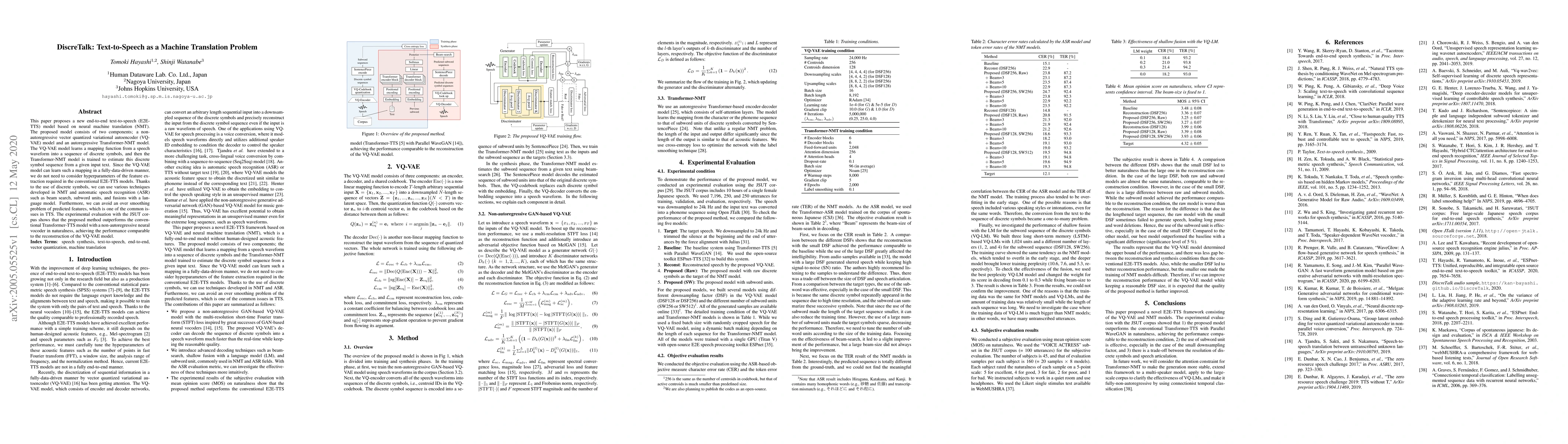 Thumbnail for DiscreTalk: Text-to-Speech as a Machine Translation Problem