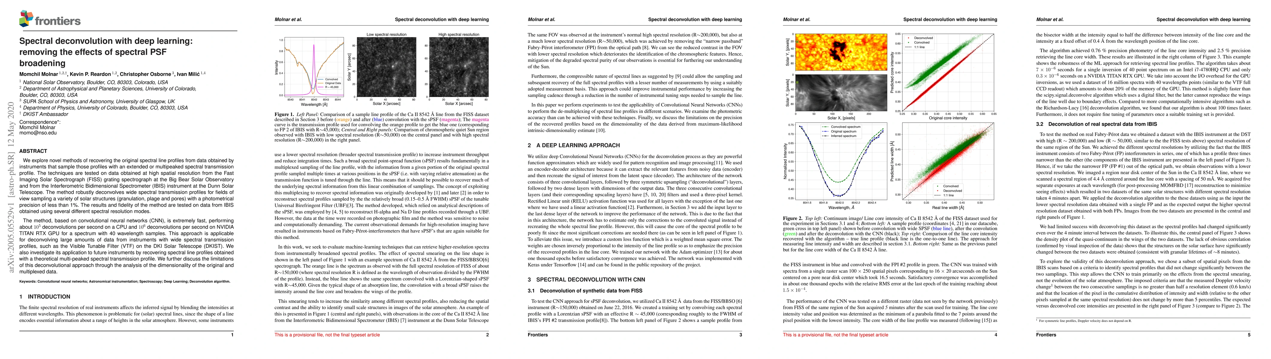 Thumbnail for Spectral deconvolution with deep learning: removing the effects of
  spectral PSF broadening
