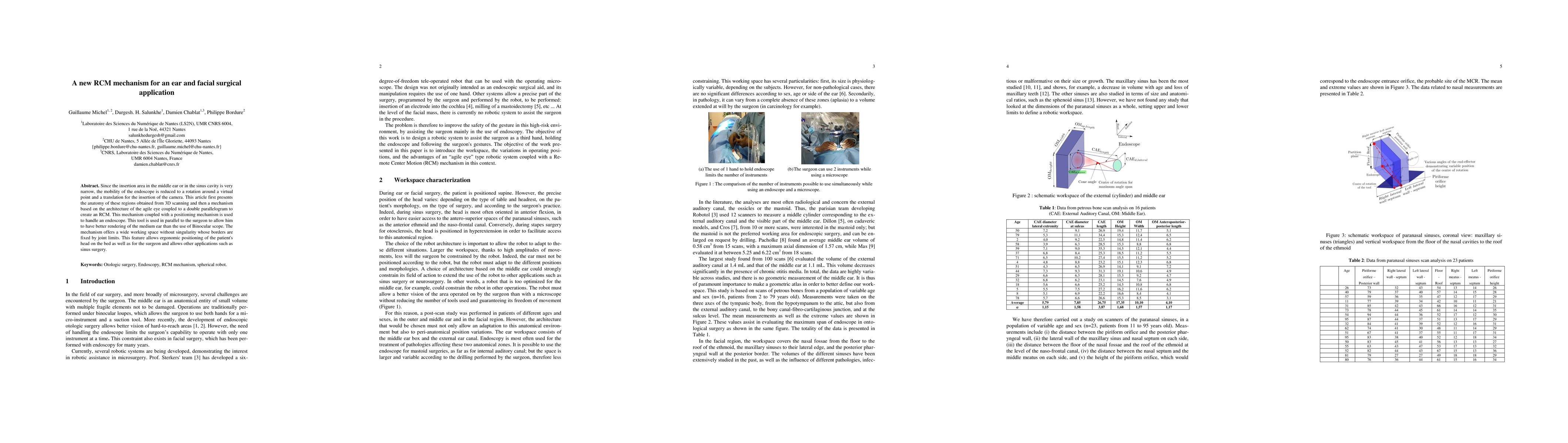 Thumbnail for A new RCM mechanism for an ear and facial surgical application