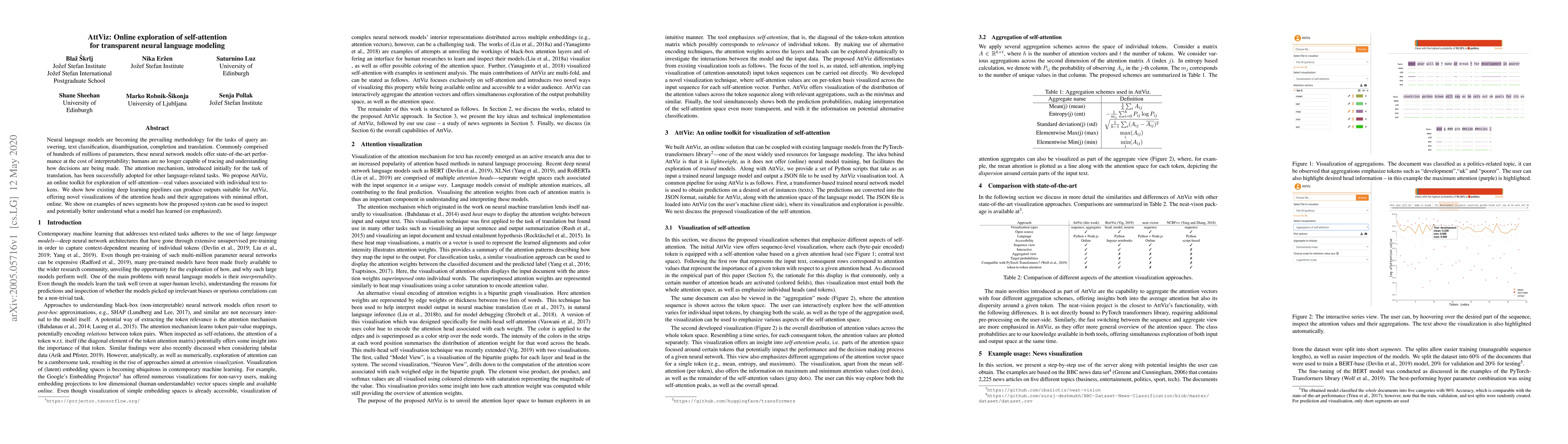 Thumbnail for AttViz: Online exploration of self-attention for transparent neural
  language modeling