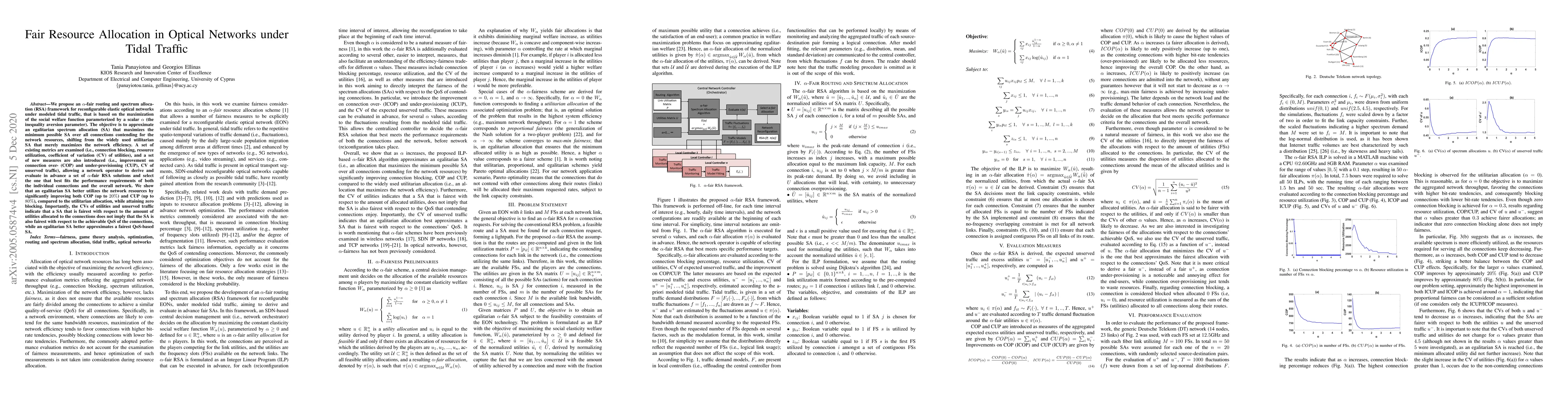 Thumbnail for Fair Resource Allocation in Optical Networks under Tidal Traffic