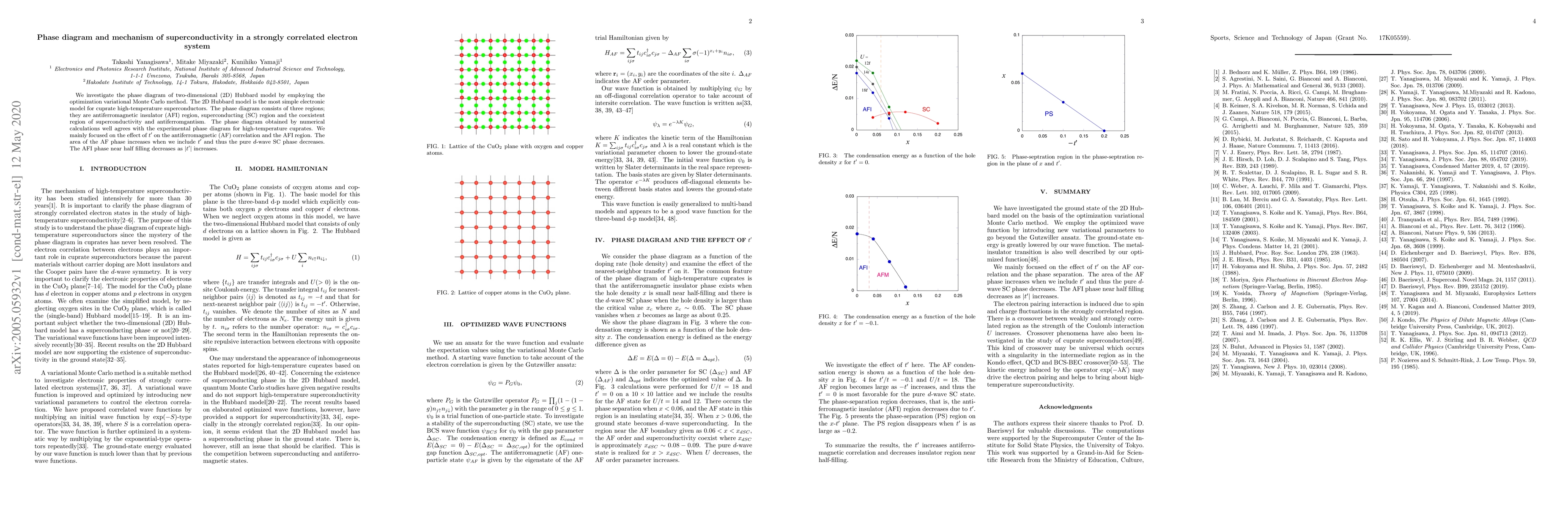Thumbnail for Phase diagram and mechanism of superconductivity in a strongly
  correlated electron system
