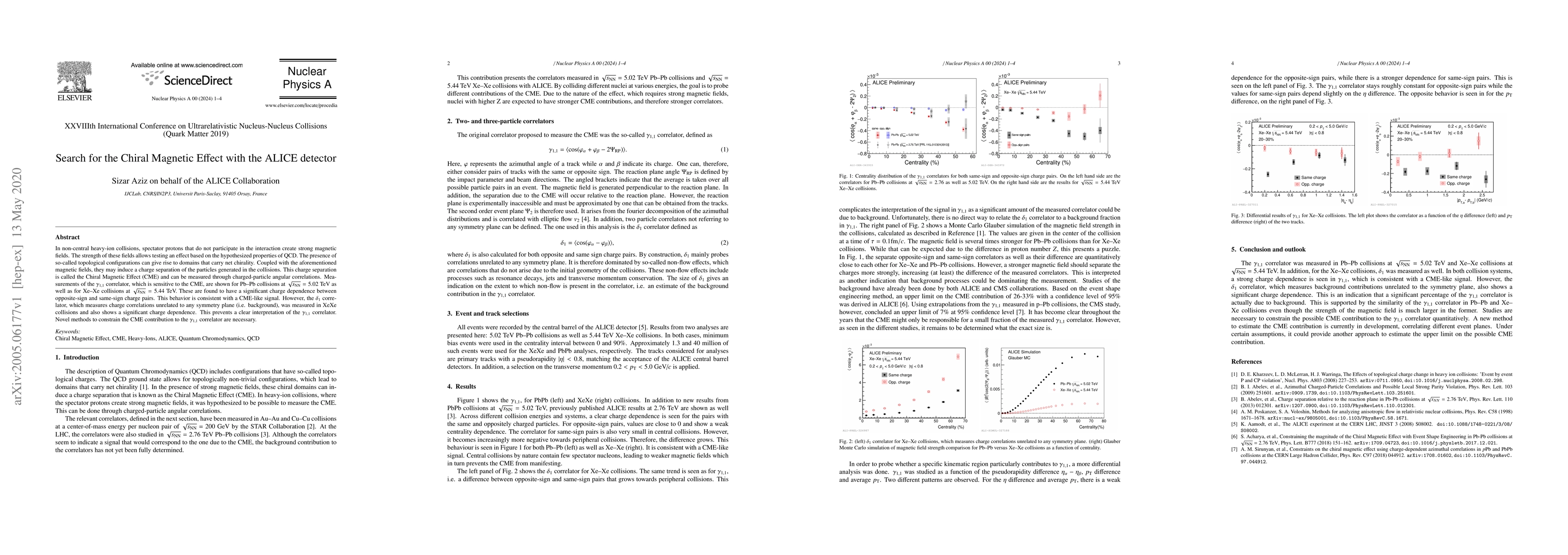 Thumbnail for Search for the Chiral Magnetic Effect with the ALICE detector