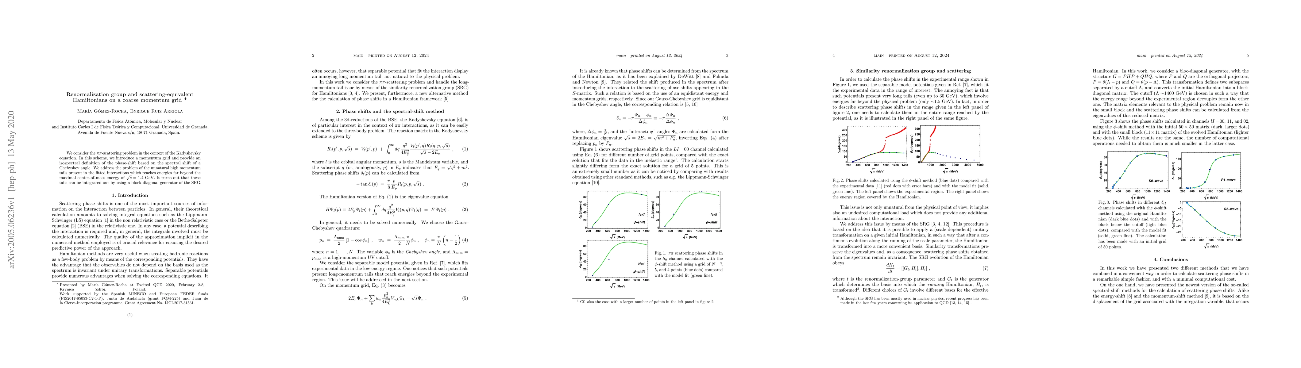 Thumbnail for Renormalization group and scattering-equivalent Hamiltonians on a coarse
  momentum grid