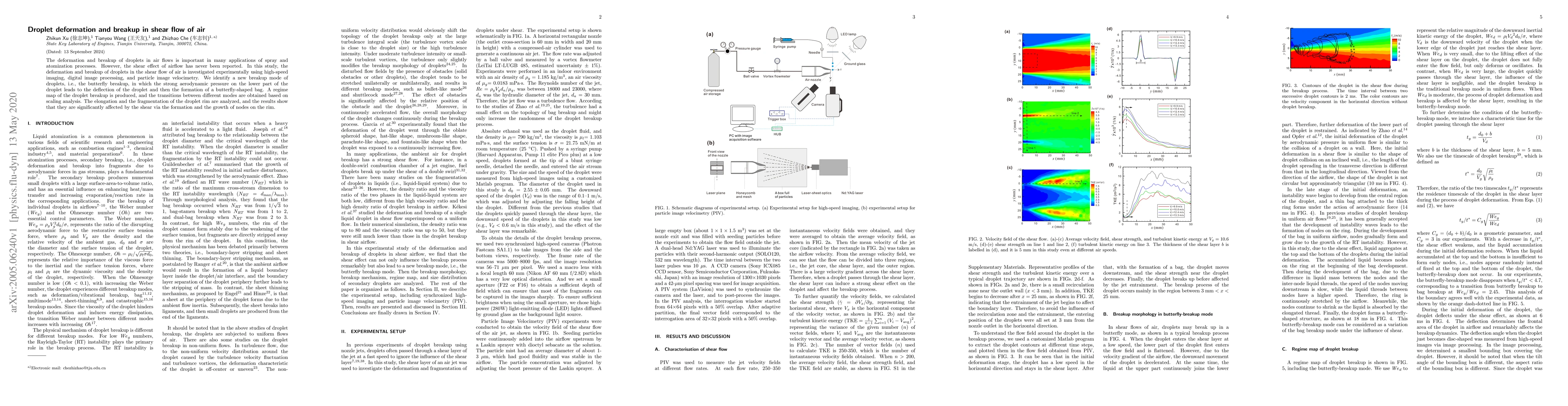Thumbnail for Droplet deformation and breakup in shear flow of air