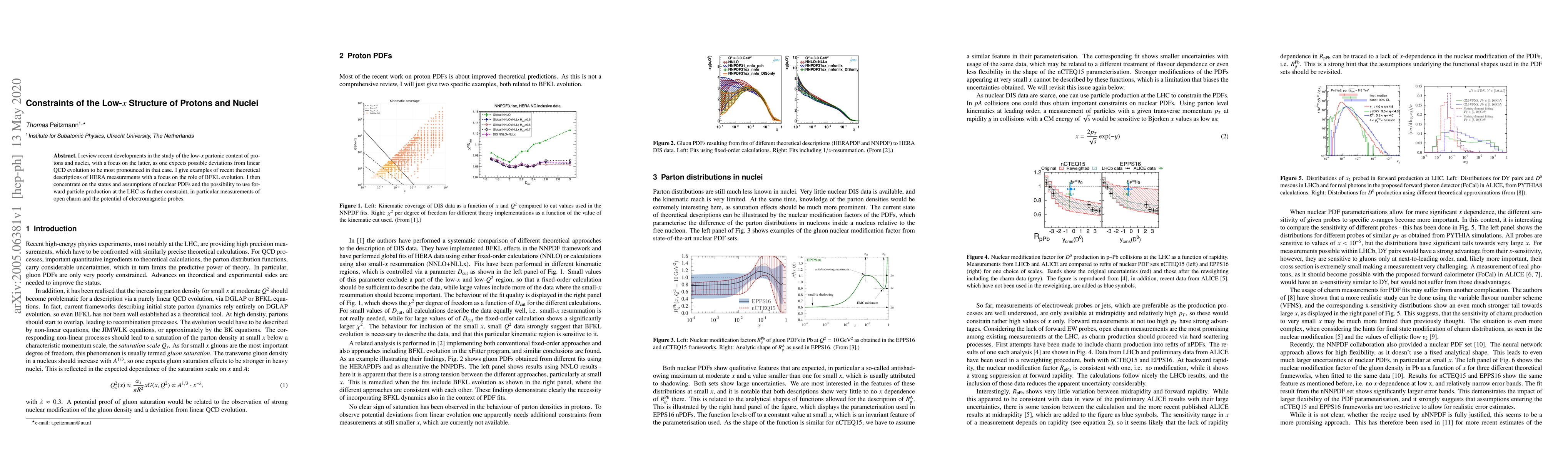 Thumbnail for Constraints of the Low-x Structure of Protons and Nuclei