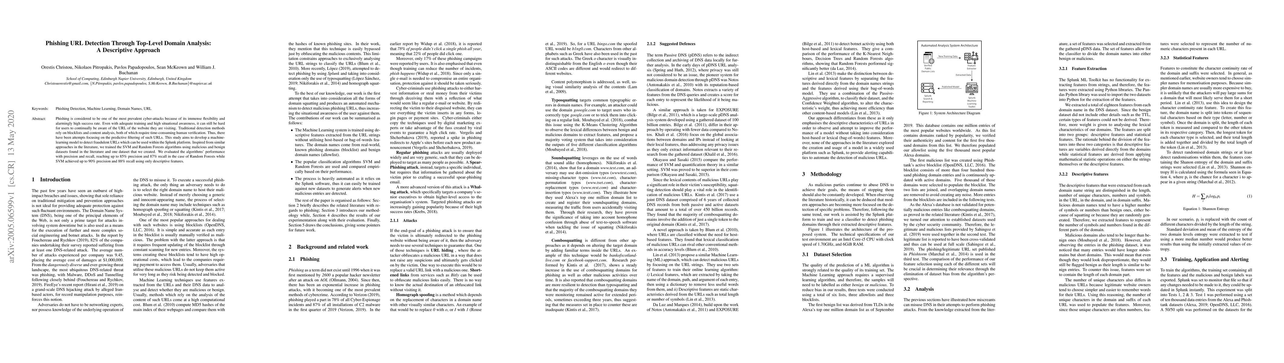 Thumbnail for Phishing URL Detection Through Top-level Domain Analysis: A Descriptive
  Approach