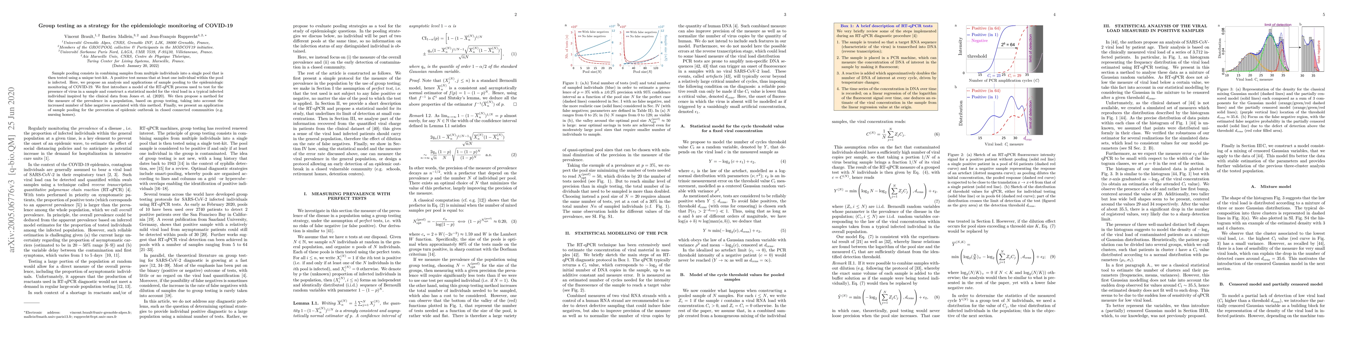 Thumbnail for Group testing as a strategy for the epidemiologic monitoring of COVID-19