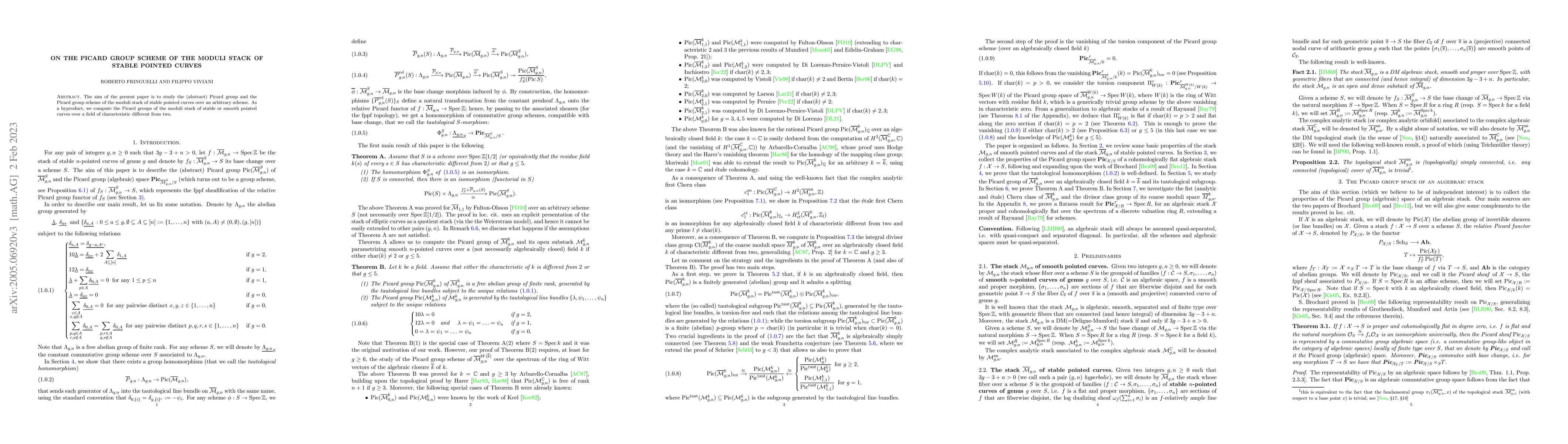 Thumbnail for On the Picard group scheme of the moduli stack of stable pointed curves