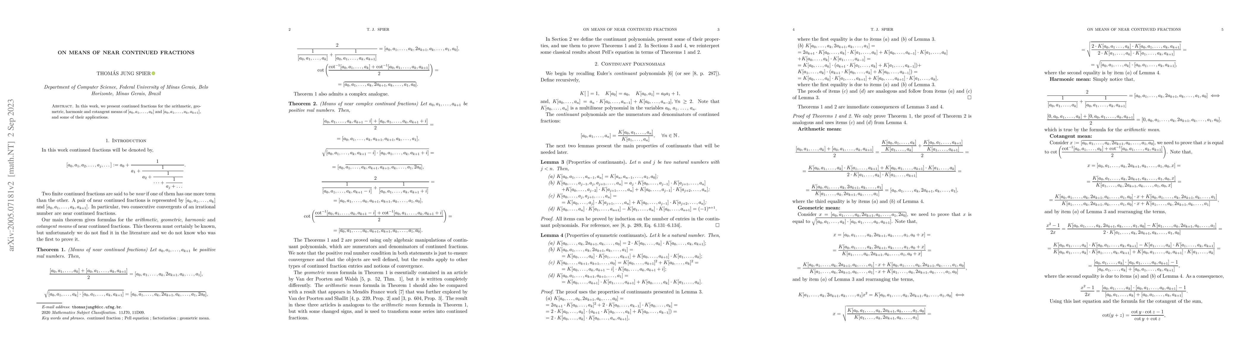 Thumbnail for On Means of Near Continued Fractions