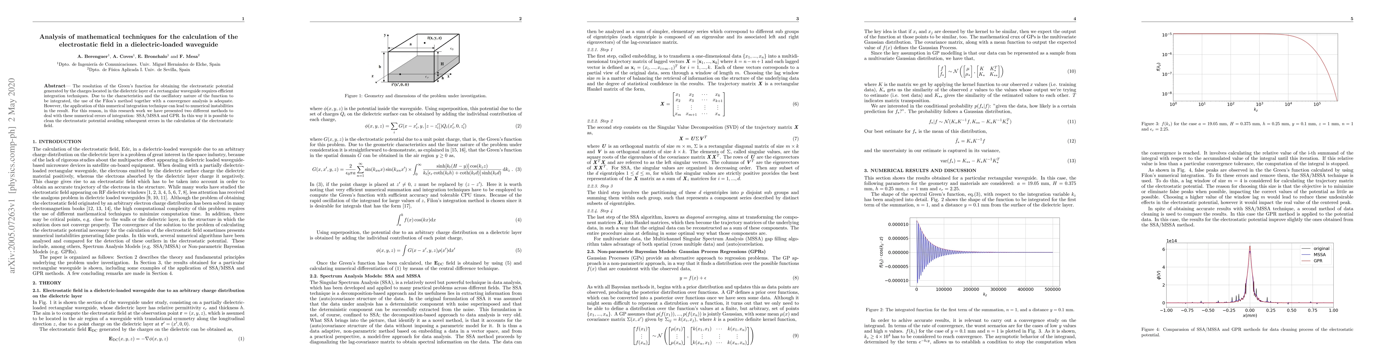 Thumbnail for Analysis of mathematical techniques for the calculation of the
  electrostatic field in a dielectric-loaded waveguide