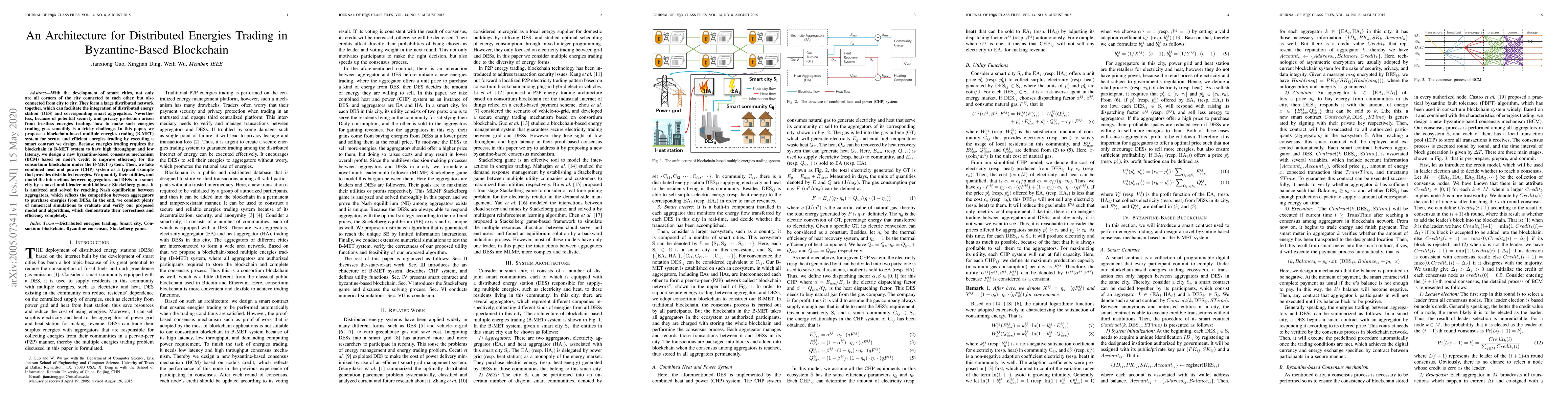 Thumbnail for An Architecture for Distributed Energies Trading in Byzantine-Based
  Blockchain