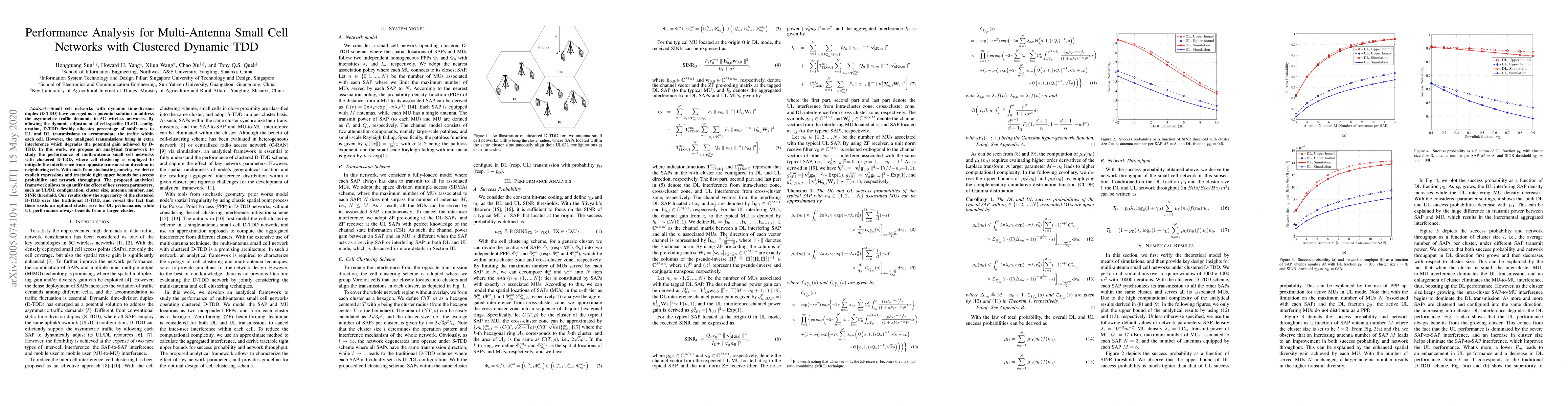 Thumbnail for Performance Analysis for Multi-Antenna Small Cell Networks with
  Clustered Dynamic TDD