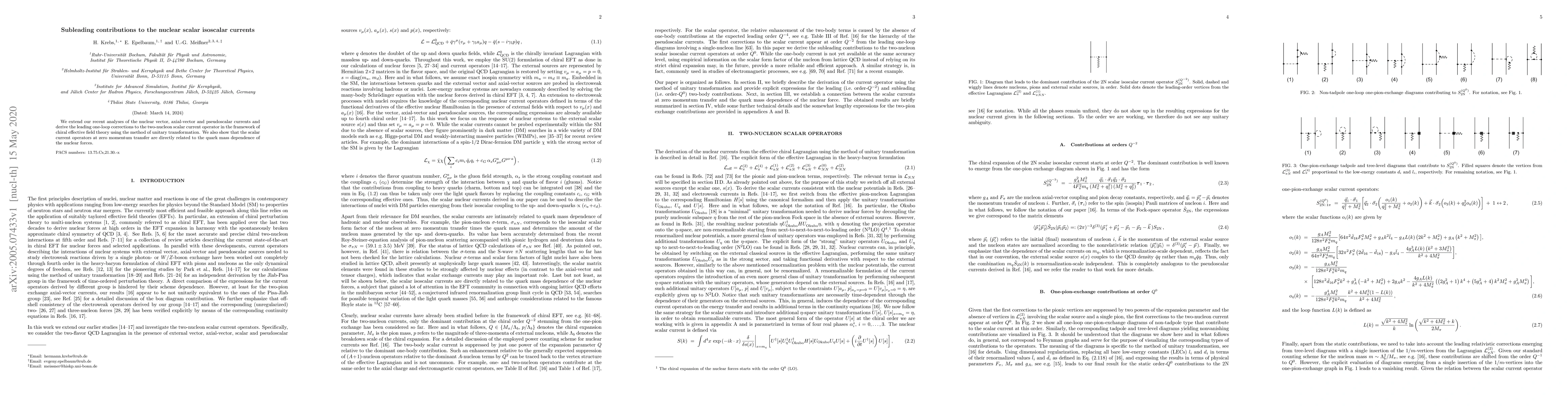 Thumbnail for Subleading contributions to the nuclear scalar isoscalar currents