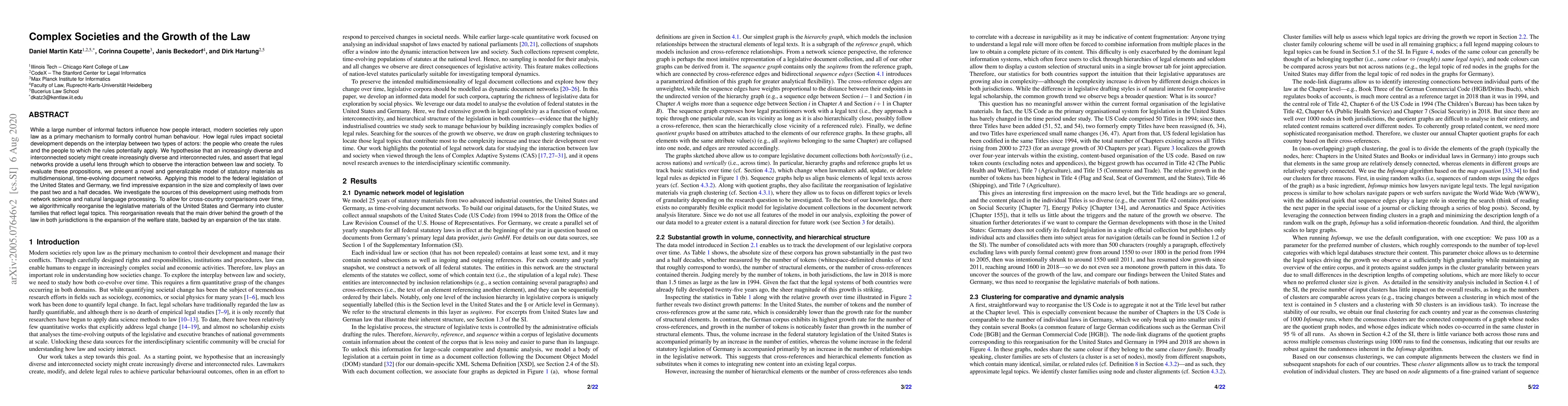 Thumbnail for Complex Societies and the Growth of the Law