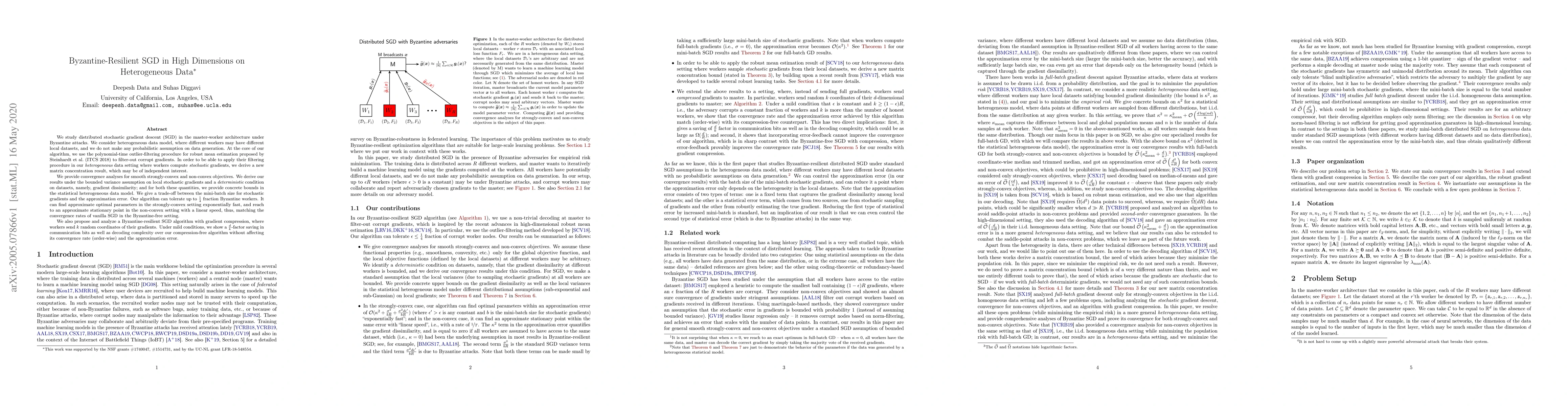 Thumbnail for Byzantine-Resilient SGD in High Dimensions on Heterogeneous Data