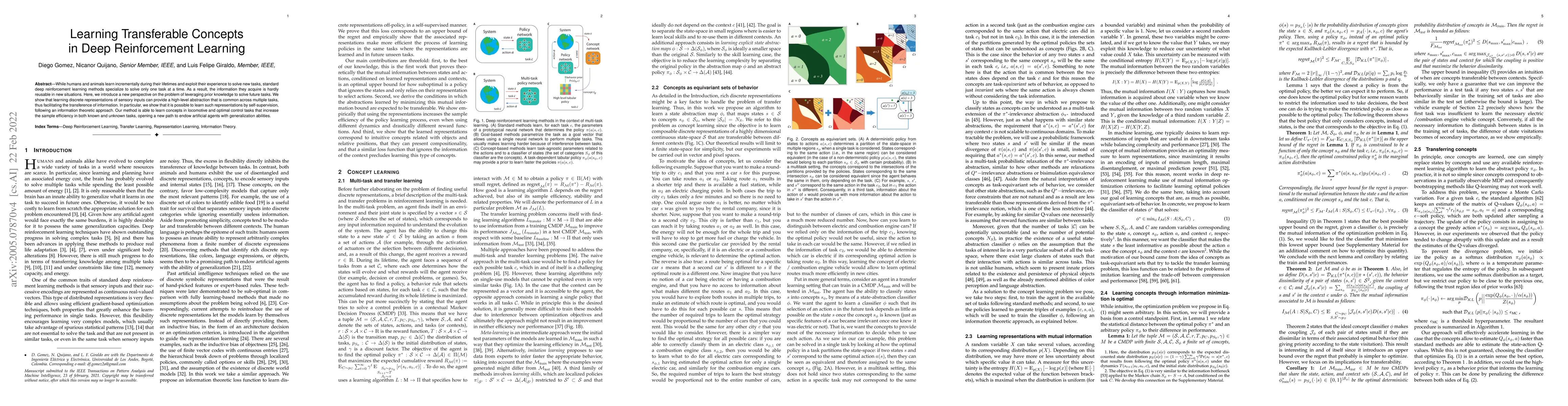 Thumbnail for Learning Transferable Concepts in Deep Reinforcement Learning
