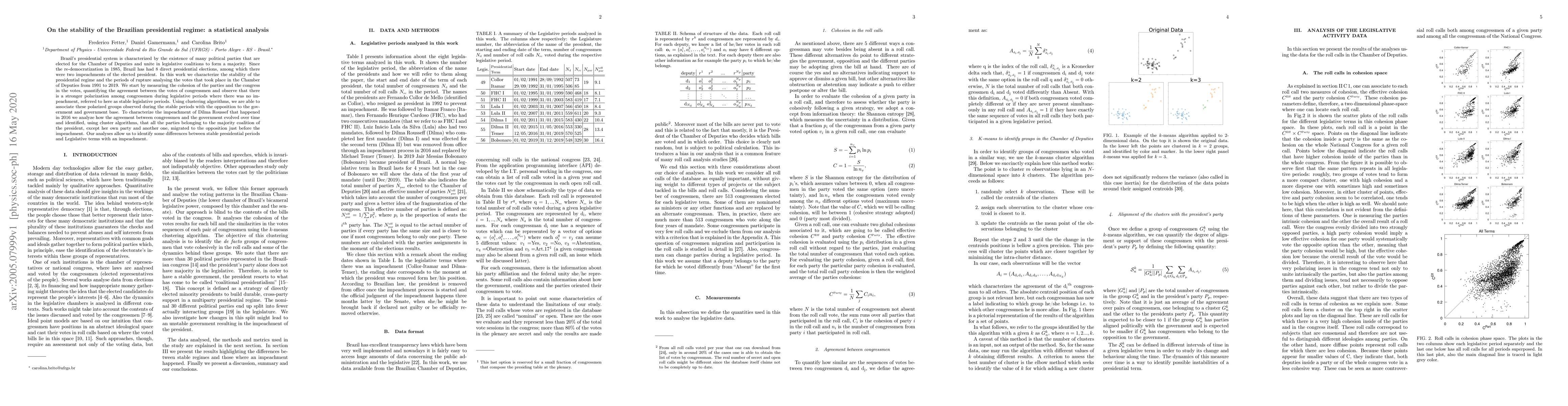 Thumbnail for On the stability of the Brazilian presidential regime: a statistical
  analysis