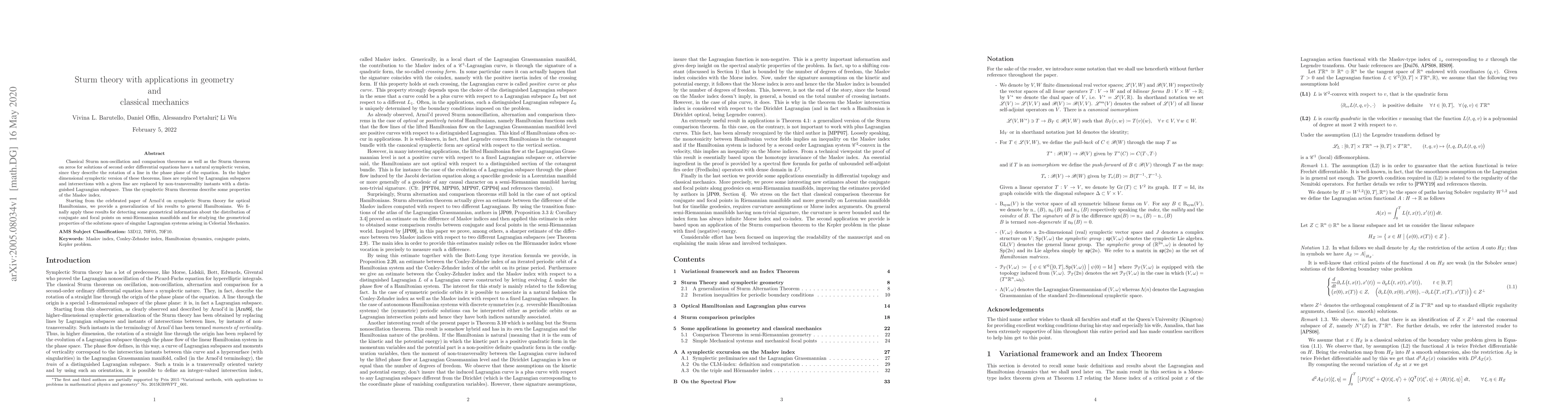 Thumbnail for Sturm theory with applications in geometry and classical mechanics
