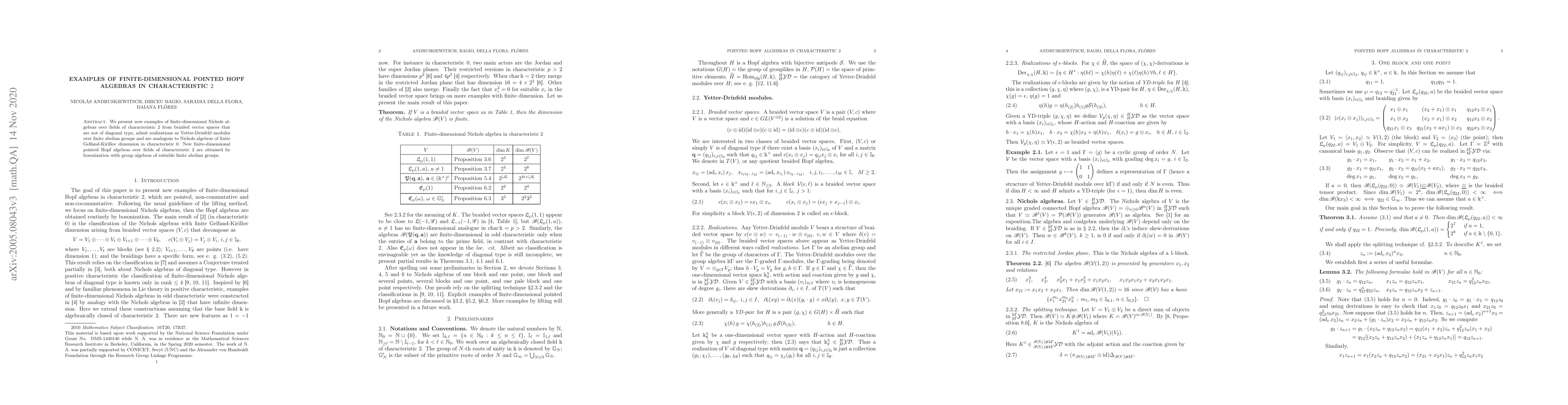 Thumbnail for Examples of finite-dimensional pointed Hopf algebras in characteristic
  $2$