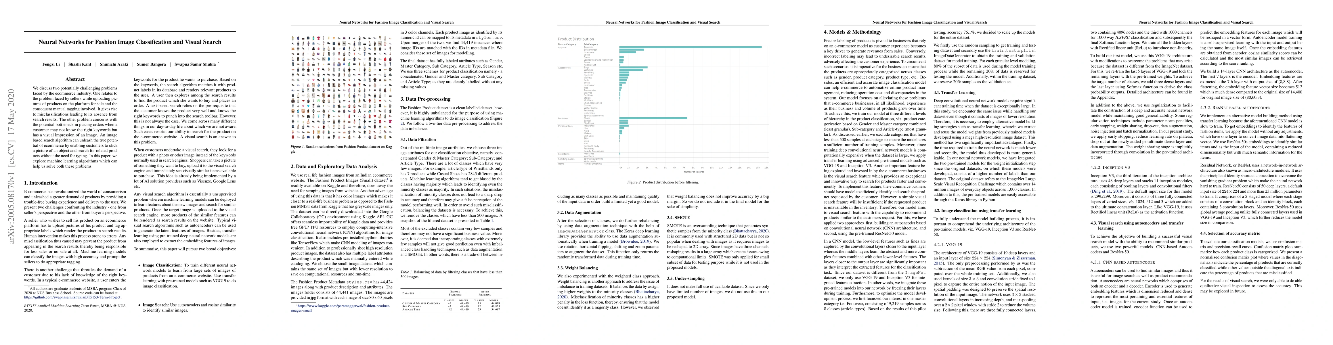 Thumbnail for Neural Networks for Fashion Image Classification and Visual Search