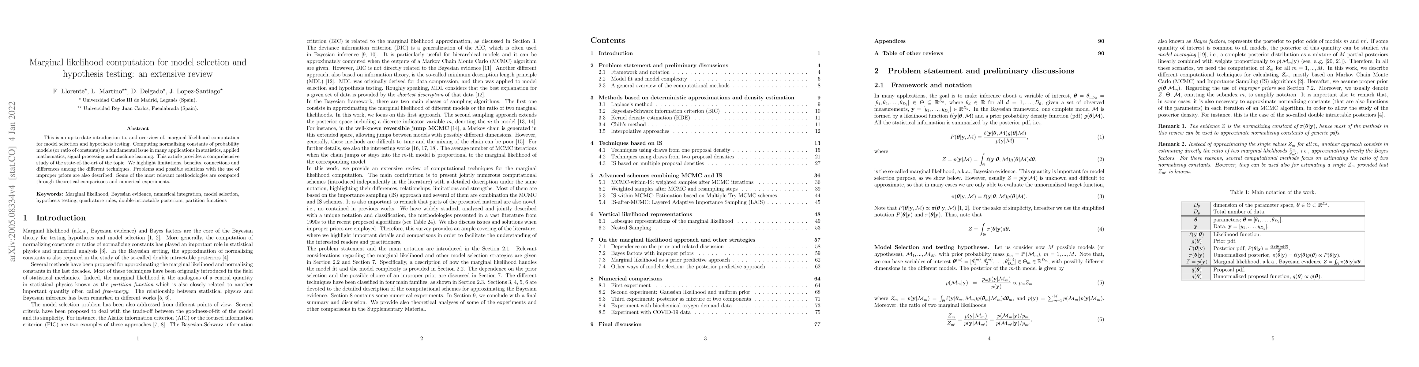 Thumbnail for Marginal likelihood computation for model selection and hypothesis
  testing: an extensive review