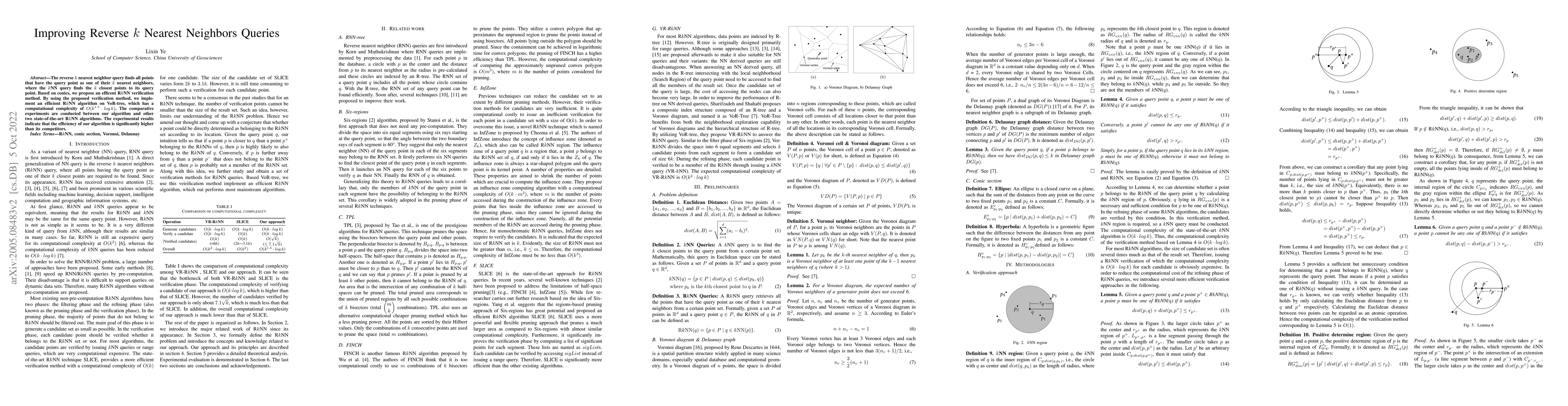 Thumbnail for Improving Reverse k Nearest Neighbors Queries