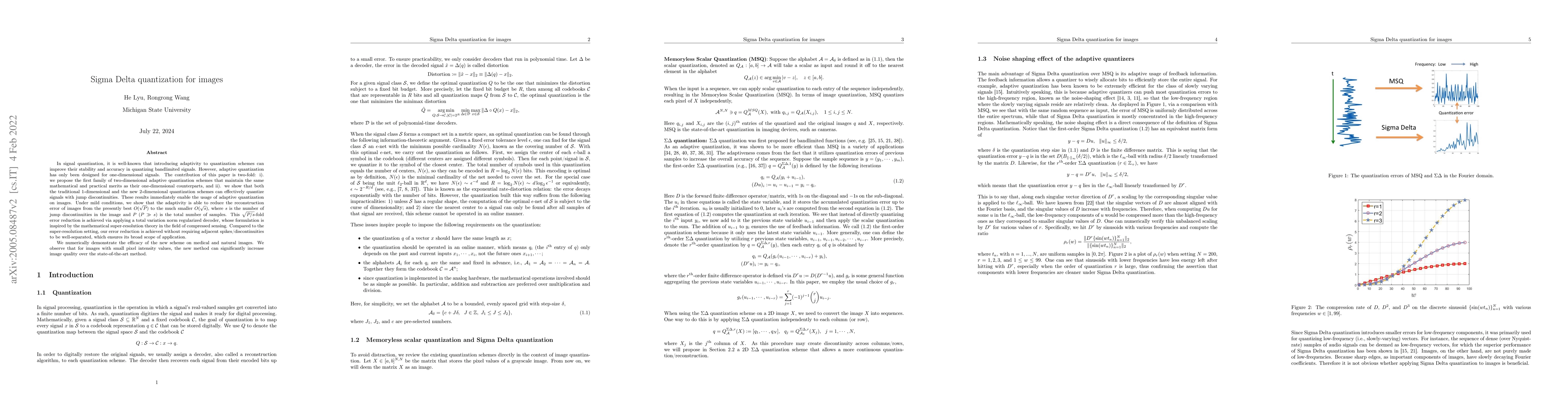 Thumbnail for Sigma Delta quantization for images