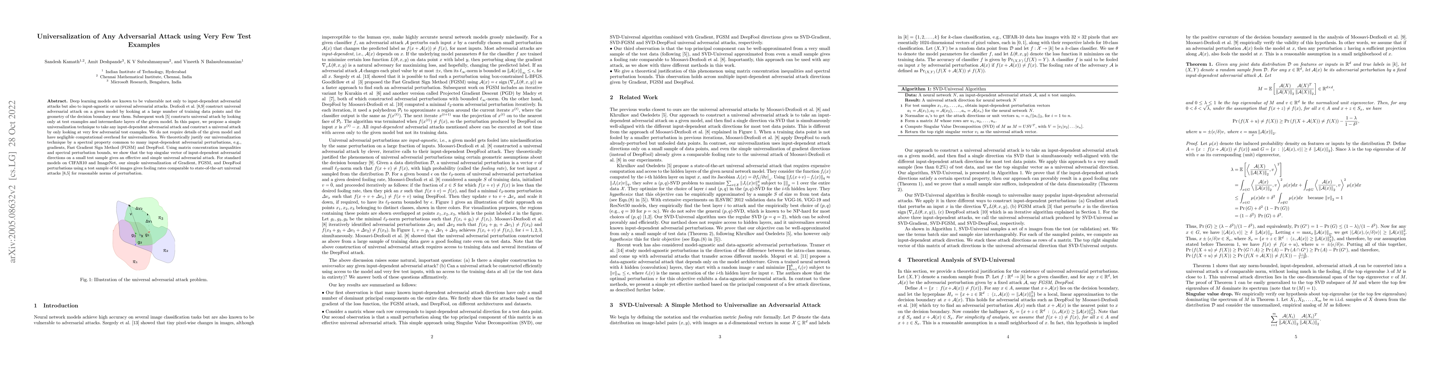 Thumbnail for Universalization of any adversarial attack using very few test examples
