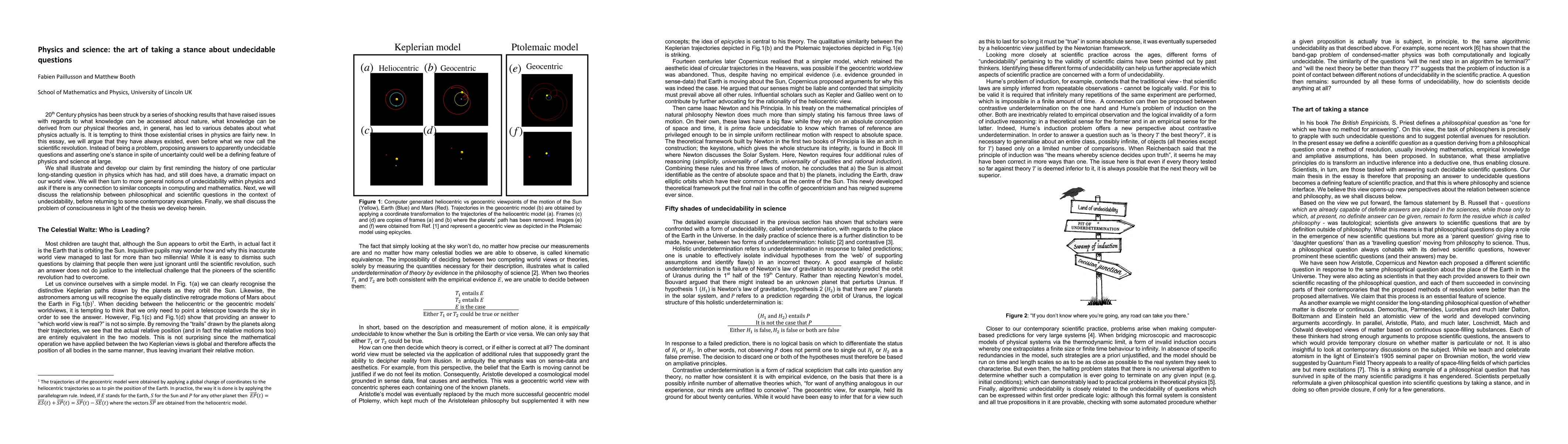 Thumbnail for Physics and science: the art of taking a stance about undecidable
  questions