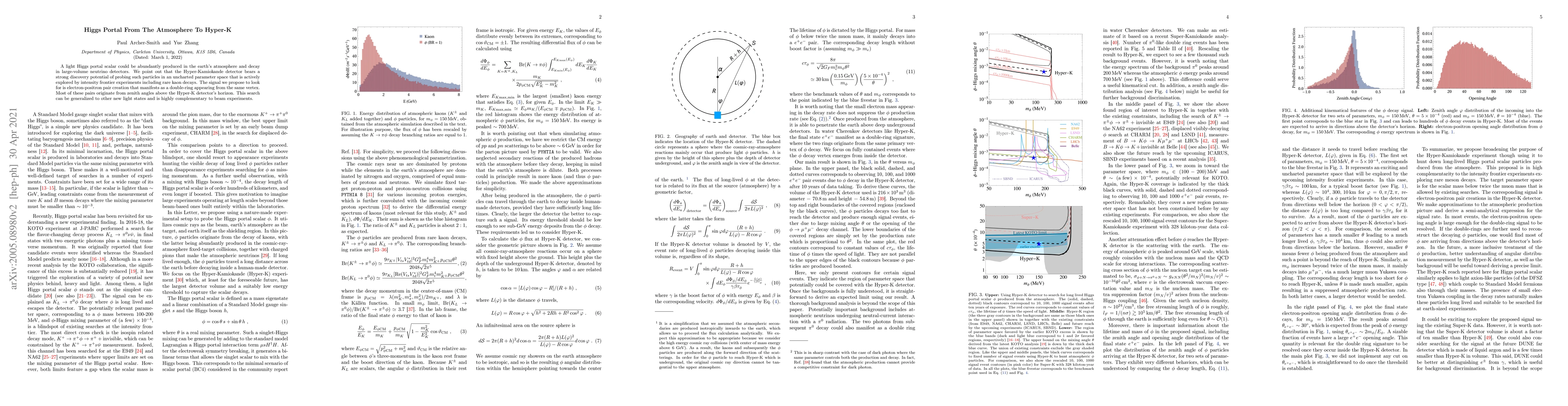 Thumbnail for Higgs Portal From The Atmosphere To Hyper-K