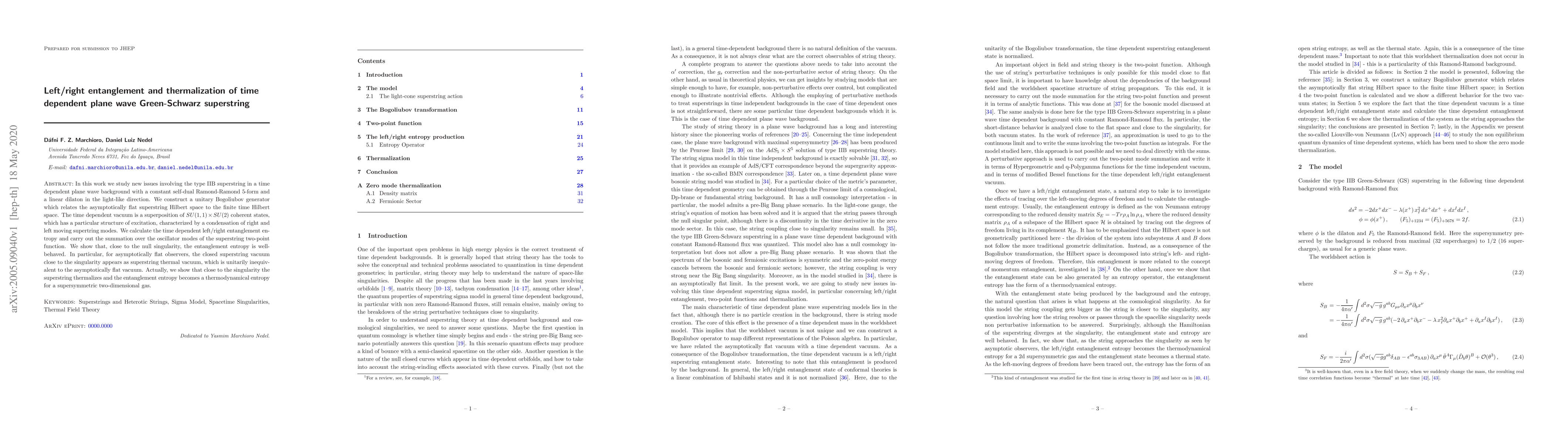 Thumbnail for Left/right entanglement and thermalization of time dependent plane wave
  Green-Schwarz superstring