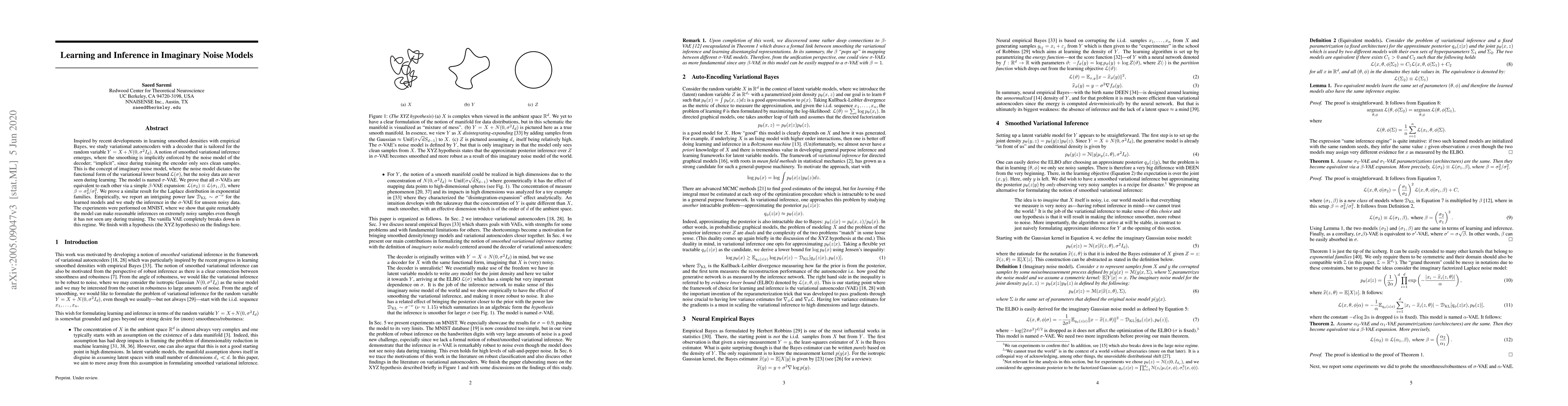 Thumbnail for Learning and Inference in Imaginary Noise Models