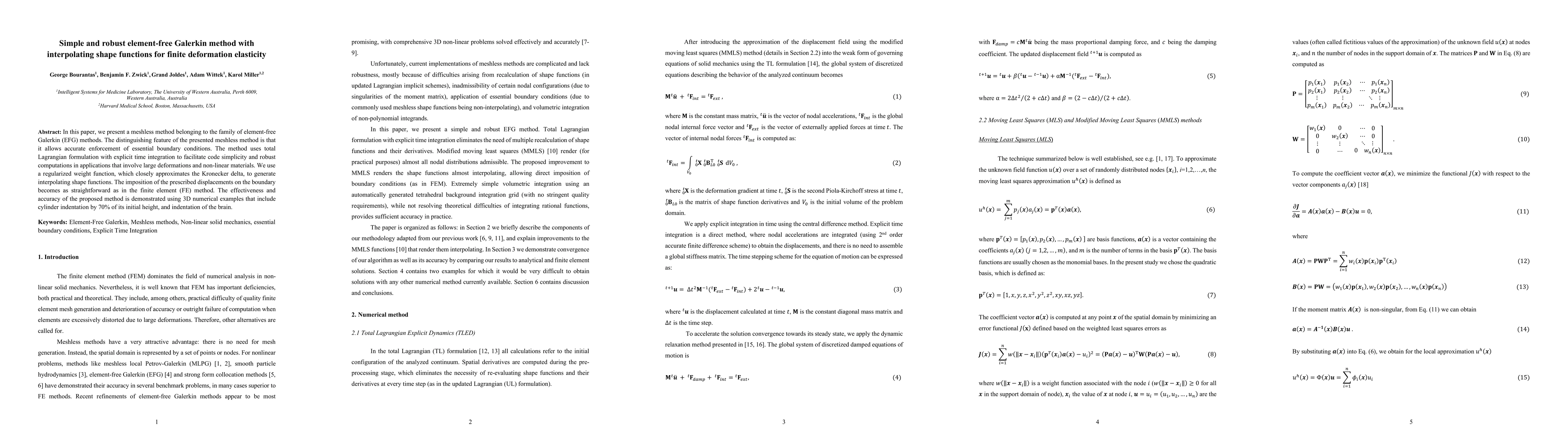 Thumbnail for Simple and robust element-free Galerkin method with interpolating shape
  functions for finite deformation elasticity