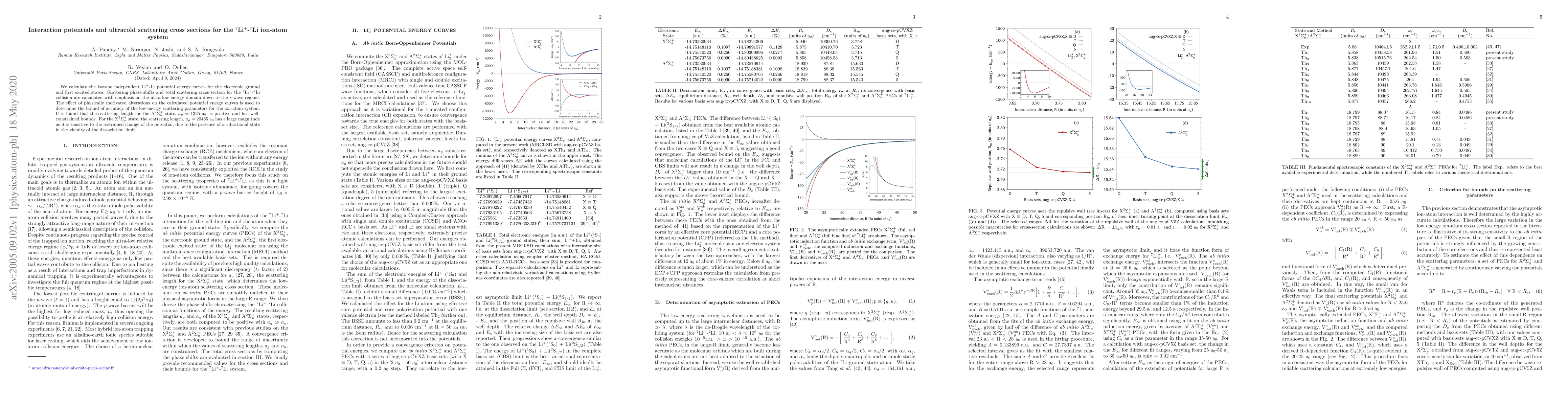 Thumbnail for Interaction potentials and ultracold scattering cross sections for the
  $^7$Li$^+$-$^7$Li ion-atom system